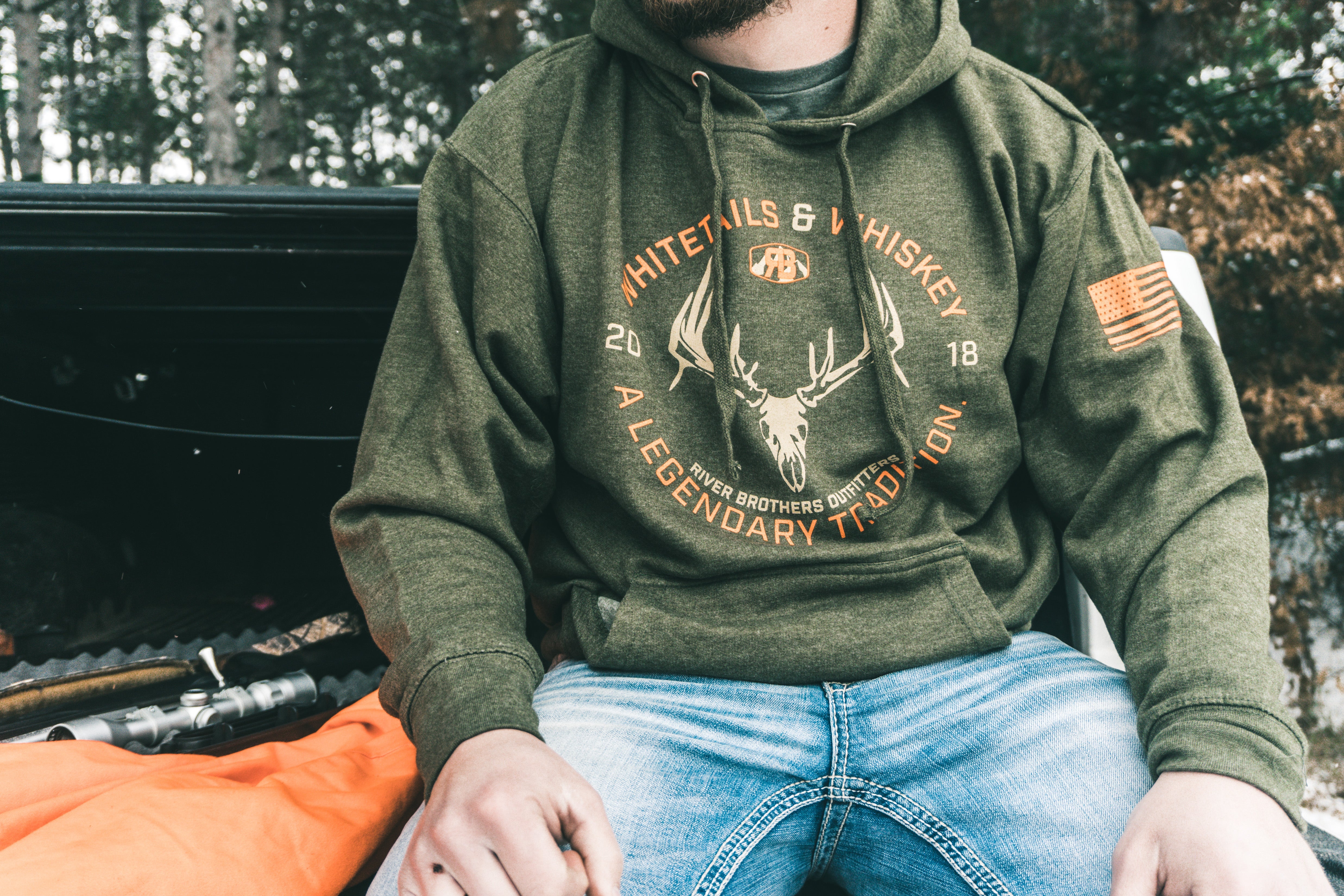 Whitetails & Whiskey Hoodie - River Brothers Outfitters