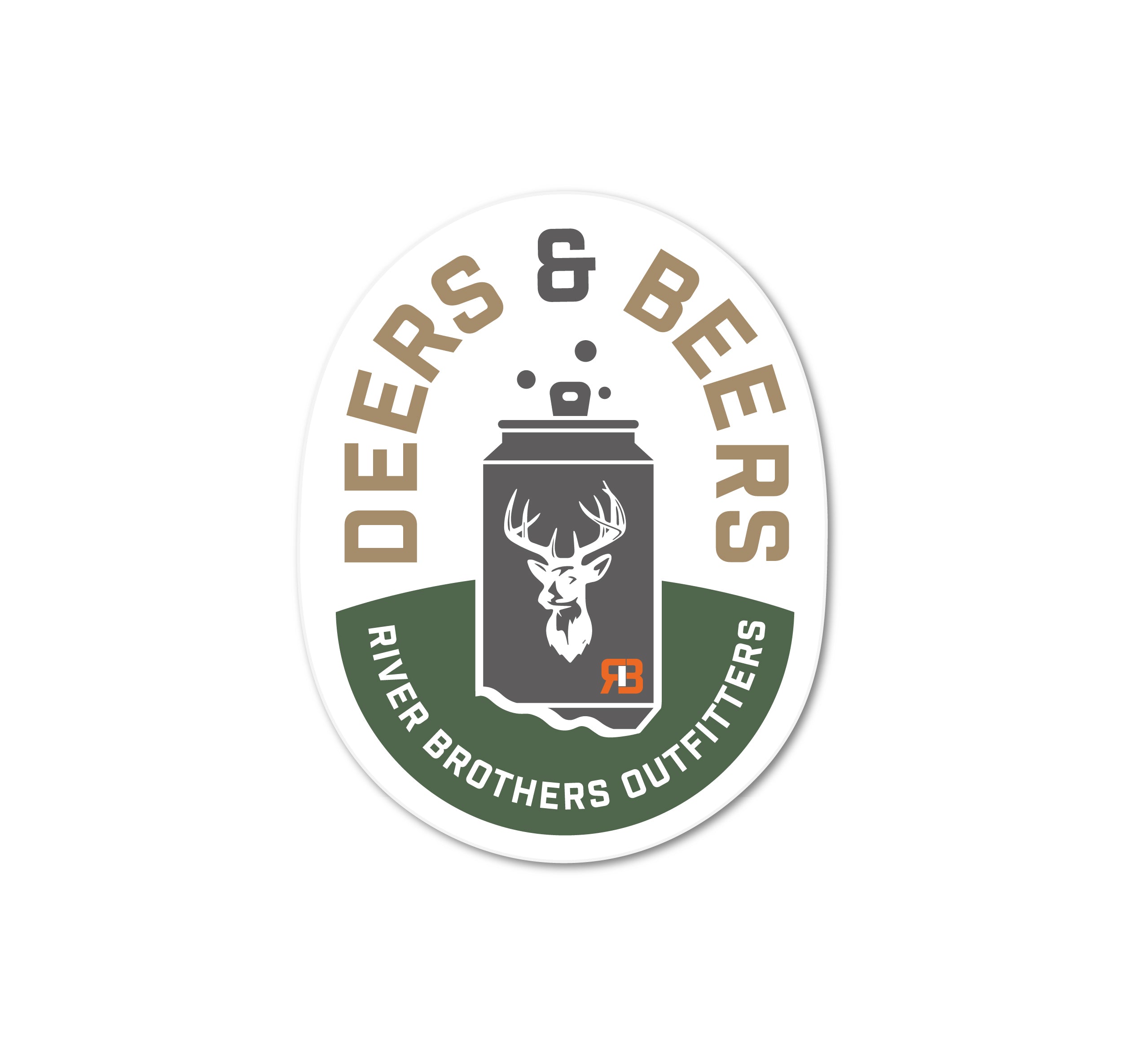 Deers & Beers Sticker - River Brothers Outfitters