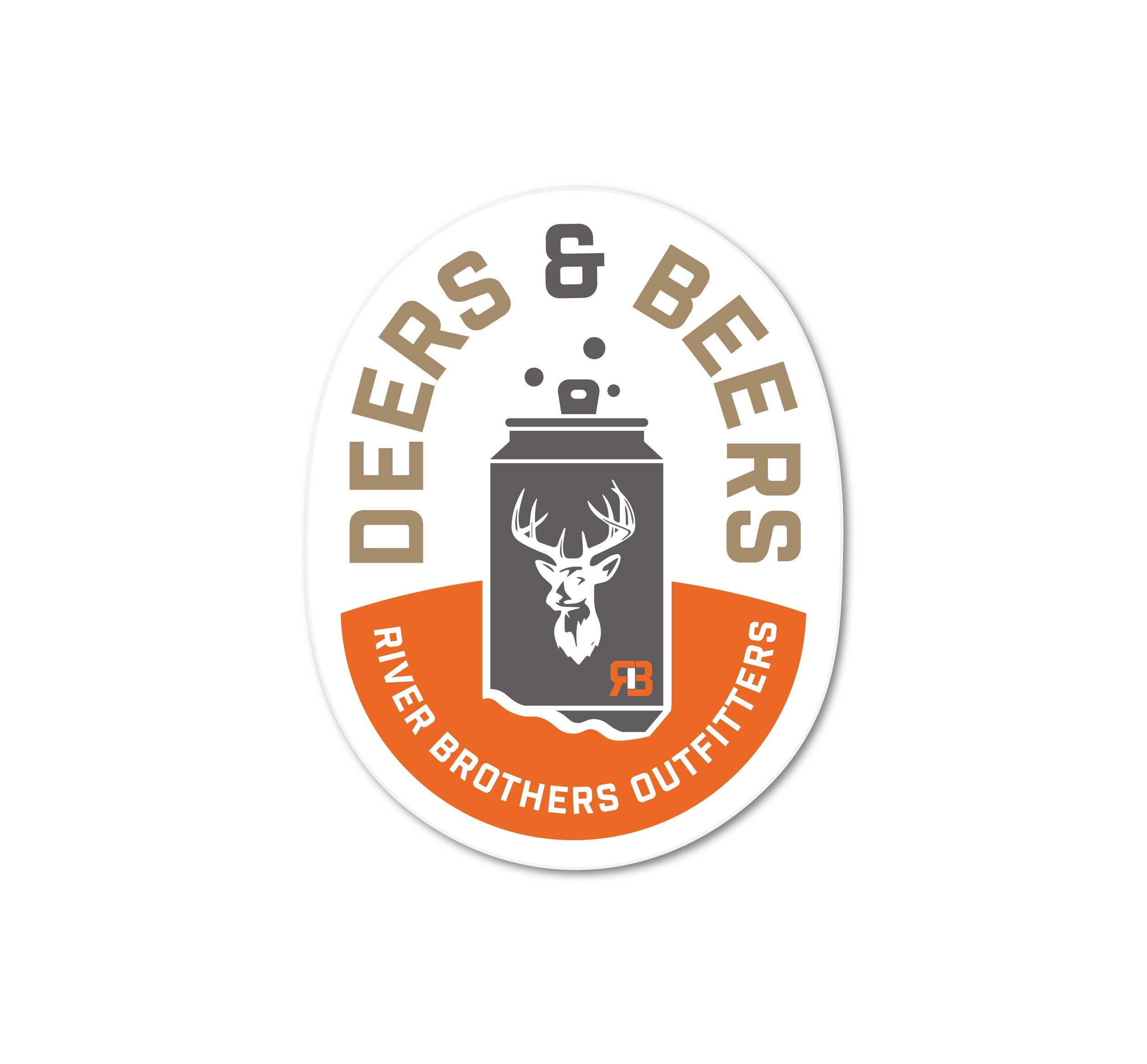 Deers & Beers Sticker - River Brothers Outfitters