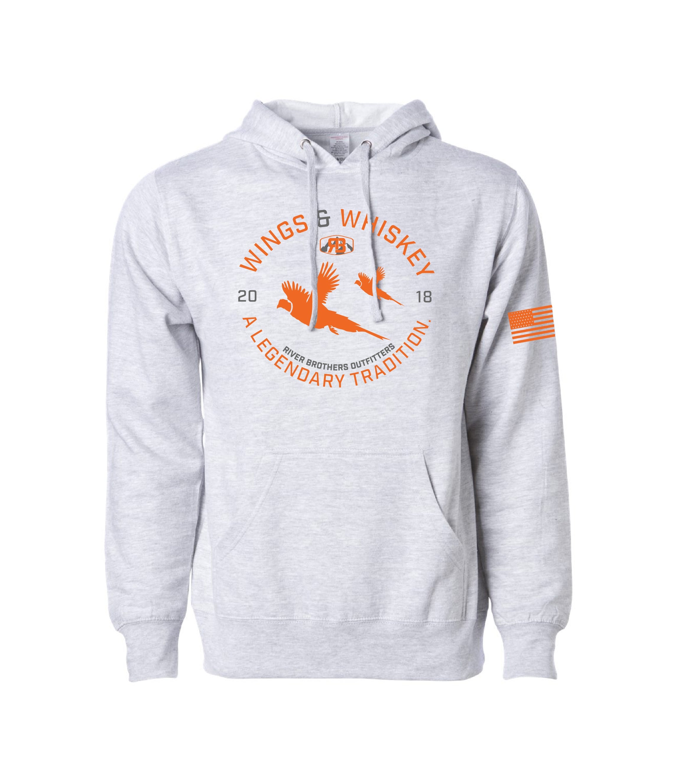 Pheasants & Whiskey Hoodie - Heather - River Brothers Outfitters