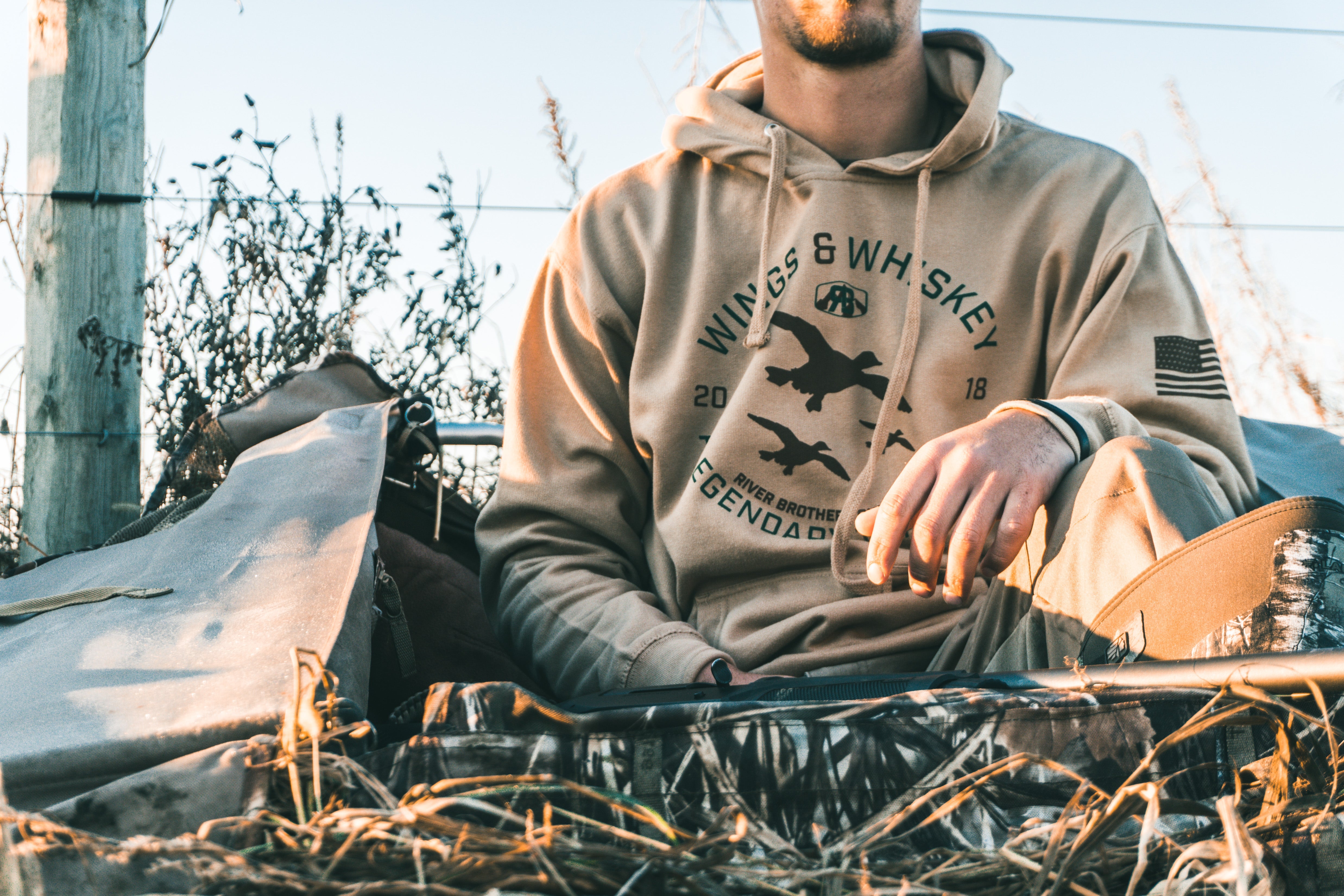 Wings & Whiskey Hoodie - River Brothers Outfitters