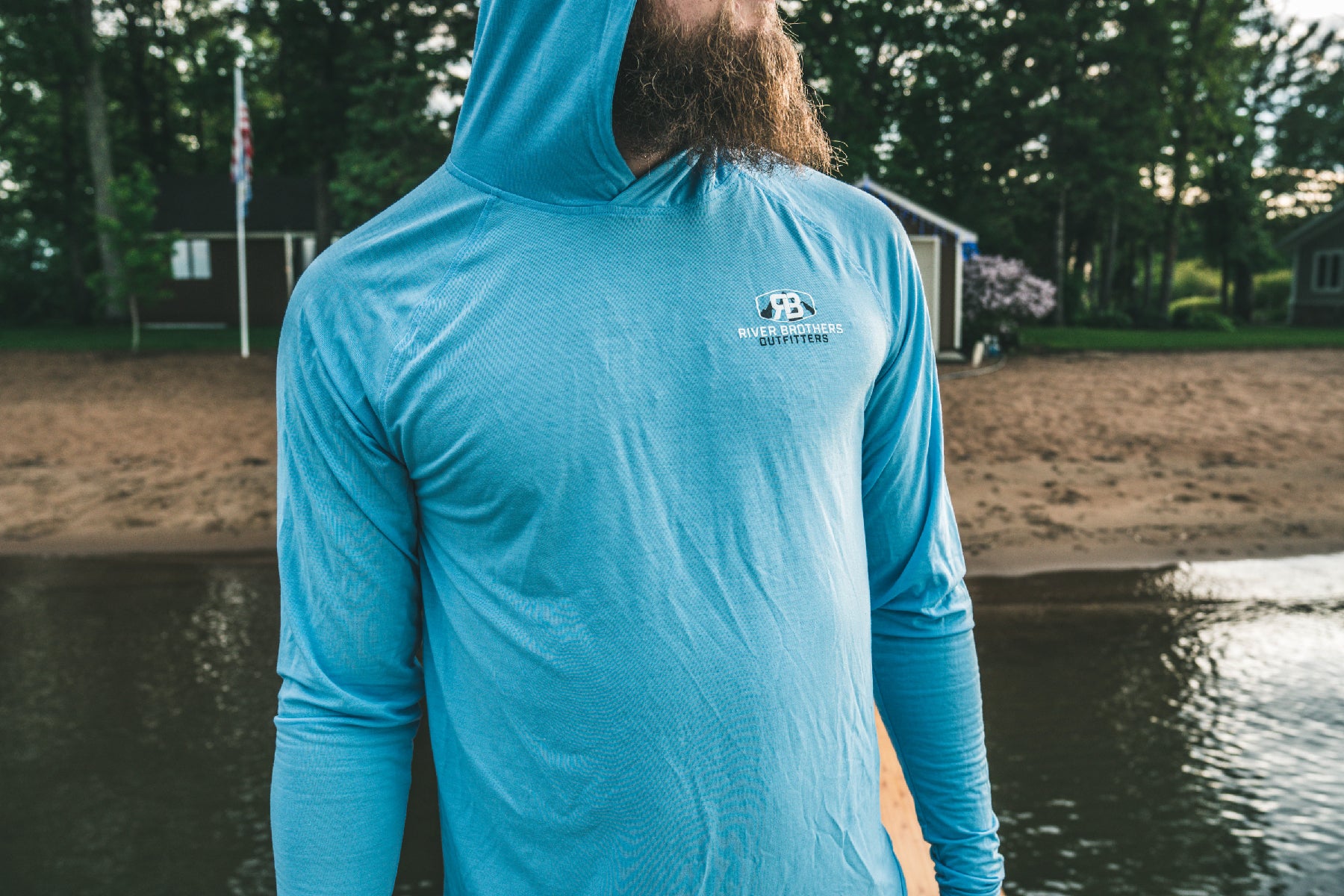 Fish North Hoodie Pacific Blue / Small