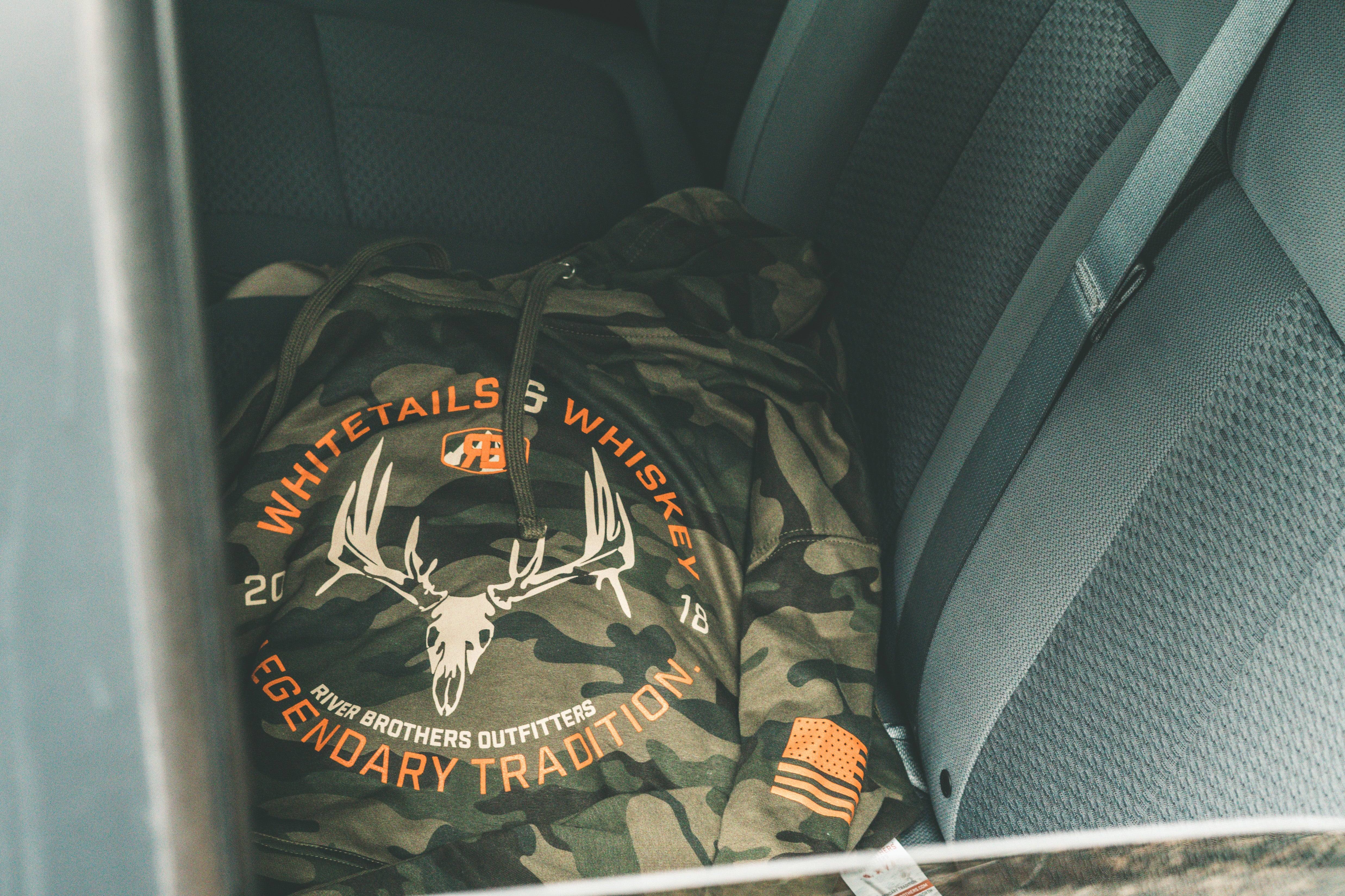 Whitetails &amp; Whiskey Hoodie - Classic Woodland